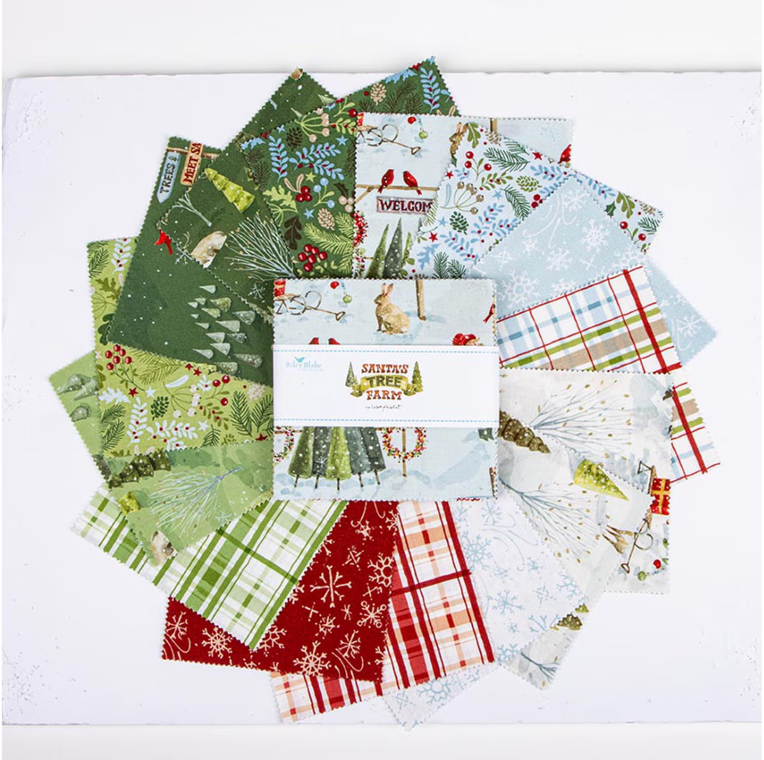 Santa's Tree Farm 5" Stacker from Riley Blake