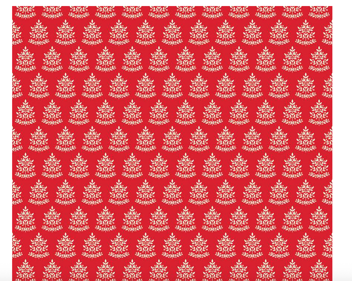 Glisten Trees Red from Riley Blake, by the yard