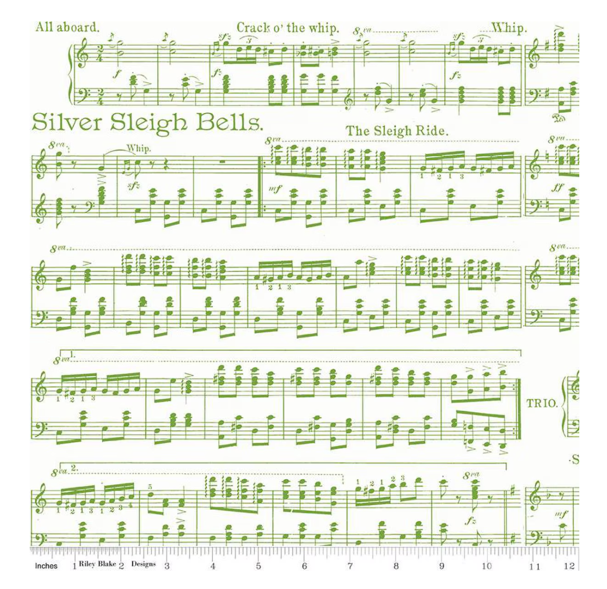 Classic Christmas Sheet Music White