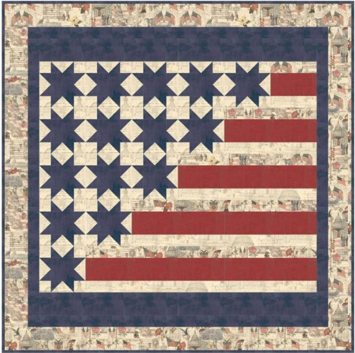 3 Sisters Patriotic Two-Hundred Fifty Quilt Kit