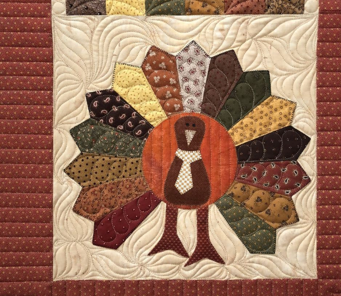 Run with Barb, beginner friendly Let's Talk Turkey Table runner or Topper Saturday 10/3 10:30-4pm All fabric supplies included