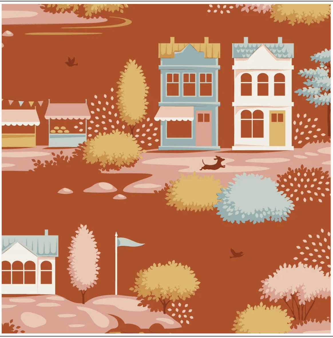 Pre OrderVillage Rust - Village Life by Tilda Fabrics - by the yard fulfilled October 2026