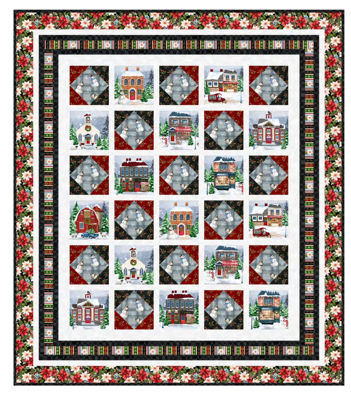 Hollyville Manor Quilt Kit from Henry Glass