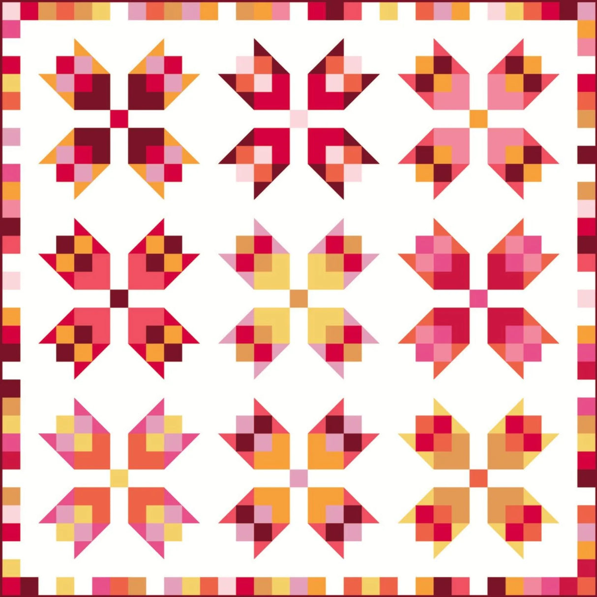 Kick off Jelly Roll Week with Barb and the Star Flower Quilt, 2 sessions Tuesdays 9/15 and 9/29 5-8pm
