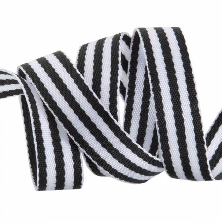 Tula Pink Webbing 2yd x 1.5in - Black and White
