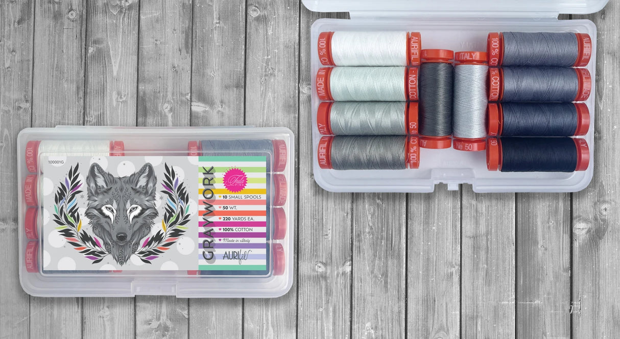 Graywork by Tula Pink 10 Small Spools Aurifil