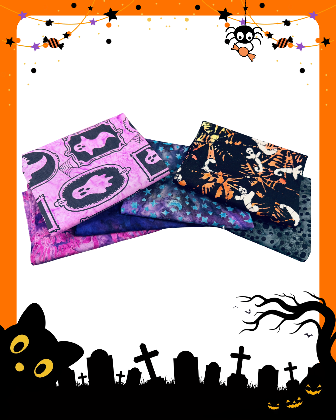 Spooky Hallow 6 piece Fat Qtr Bundle