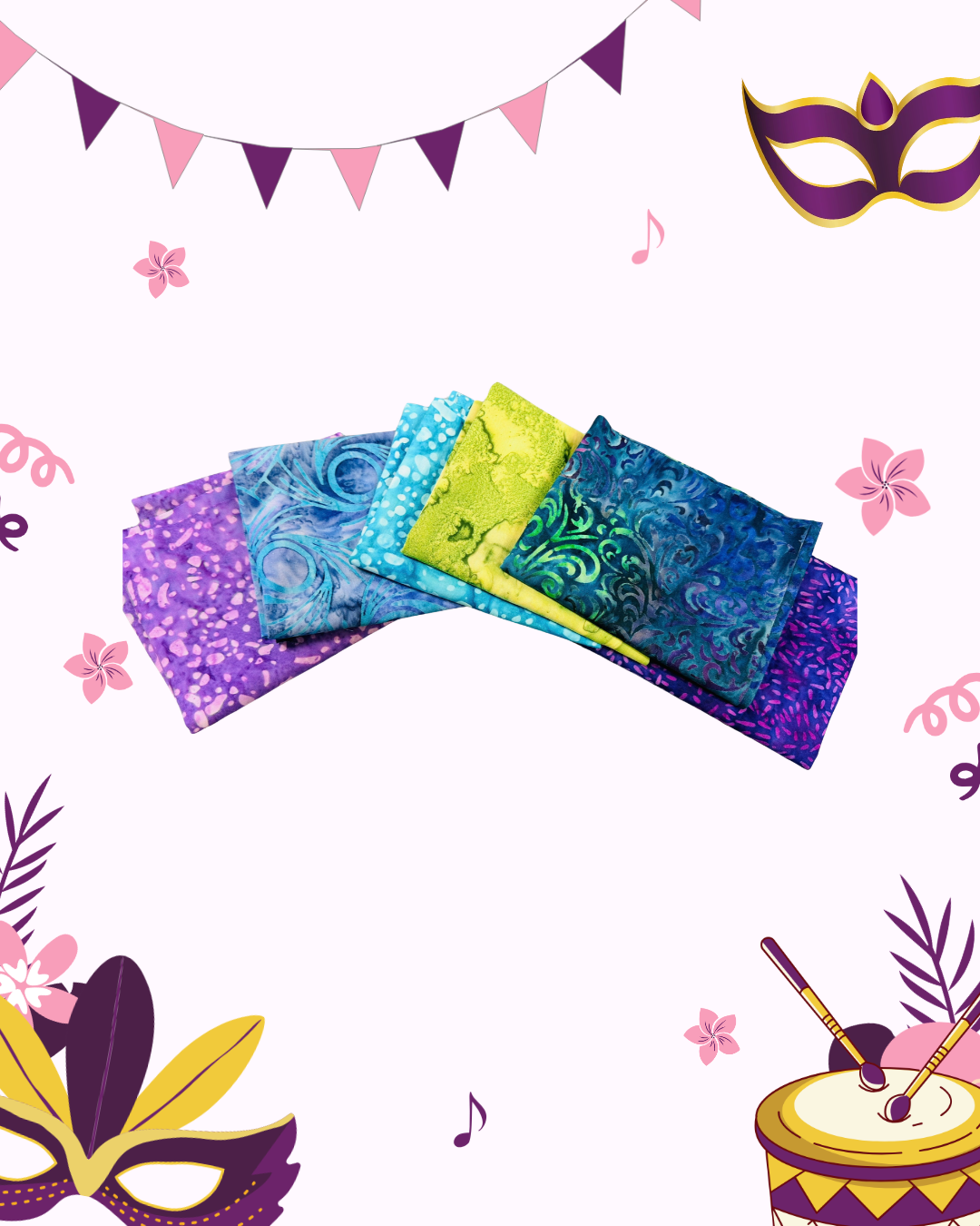 Midnight Masquerade 6 piece Fat Qtr Bundle