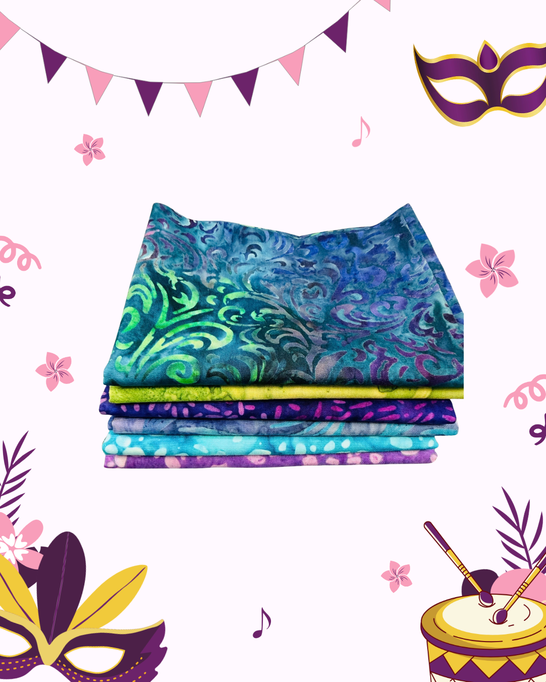 Midnight Masquerade 6 piece Fat Qtr Bundle