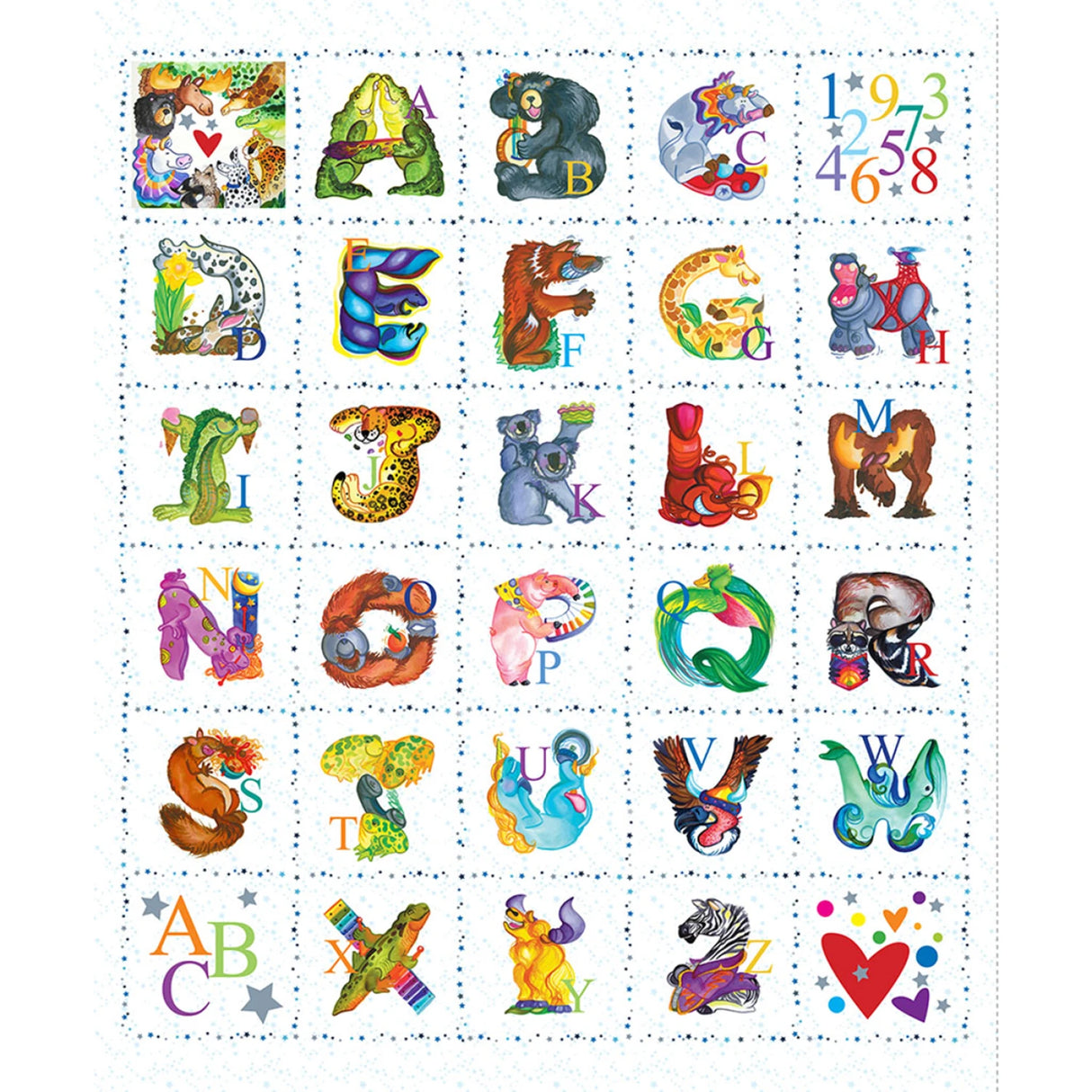 White Amazing Alphabet Digital Blocks from clothworks