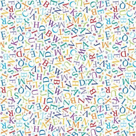 White Amazing Alphabet Digital Letters from Clothworks