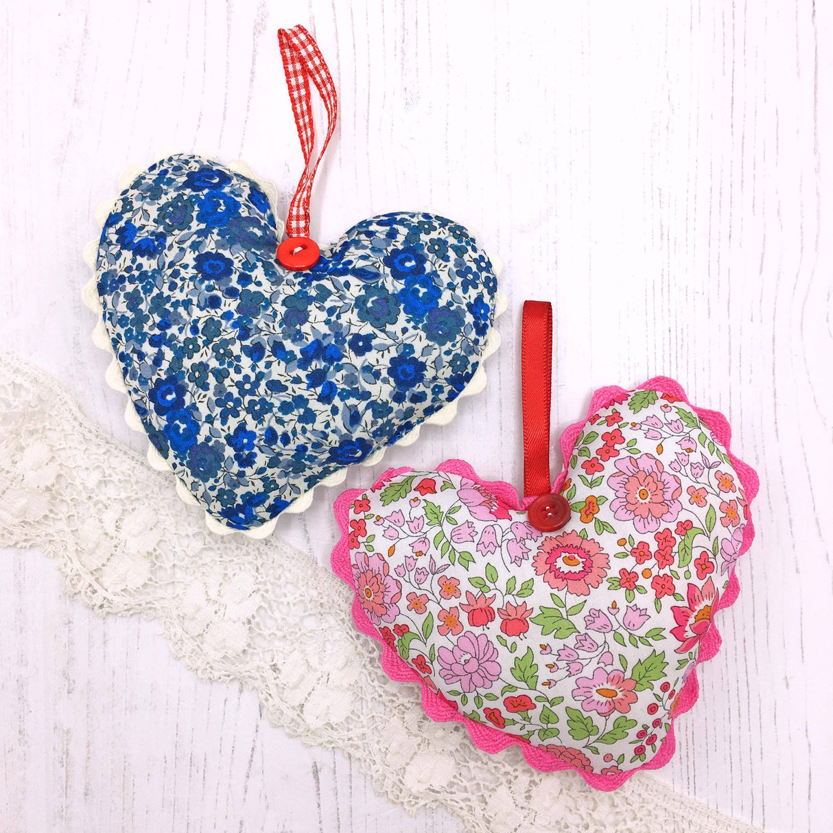 Pre-Cut Liberty Tana Lawn® Fabric Hearts | Craft Kits from Alice Caroline