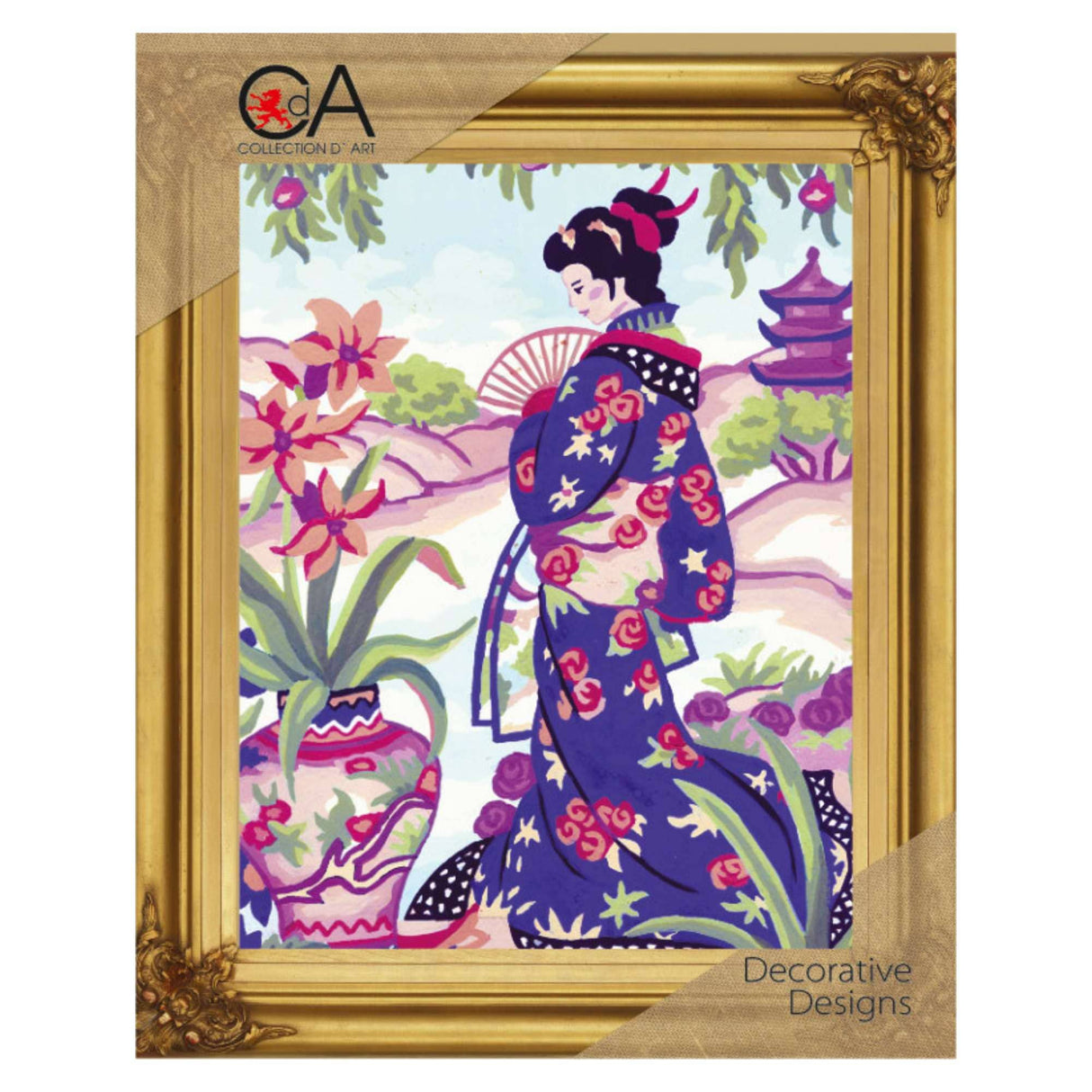 Tapestry Printed Kit Needlepoint Geisha Collection Dart