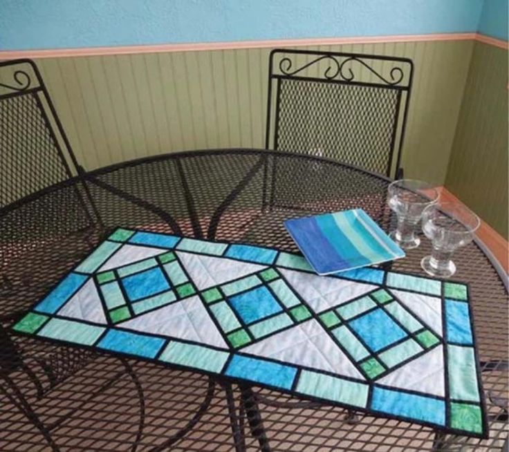 Run with Barb & Scissors – March Class: Stained Glass Table Runner, All Supplies Included, 3/7 10:30-4