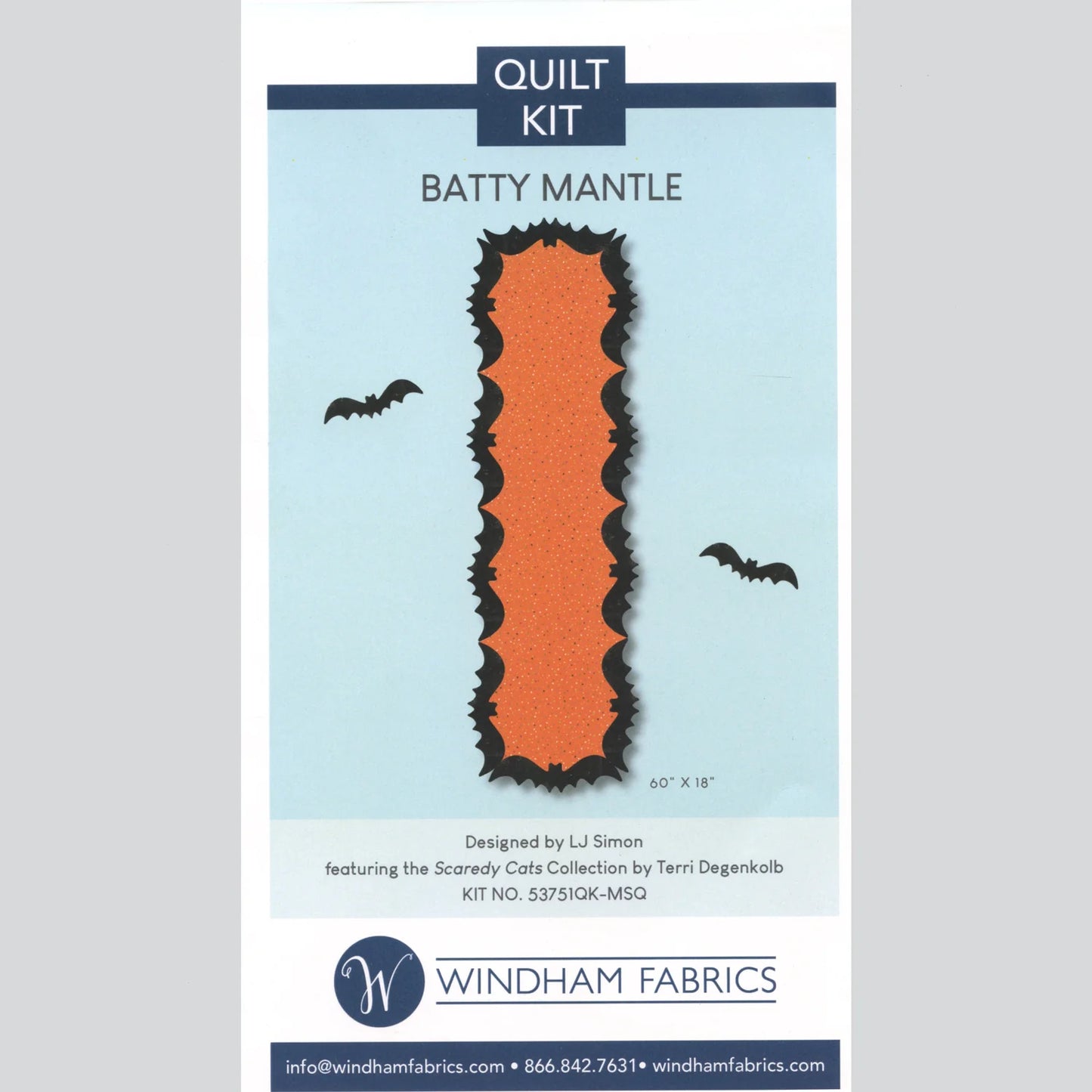 Quilt Kit Batty Mantle Scarf