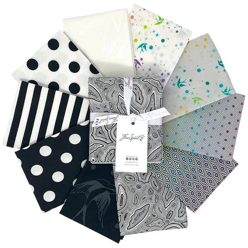 Graphite True Colors Fat Quarter Bundle Tula Pink for FreeSpirit Fabrics