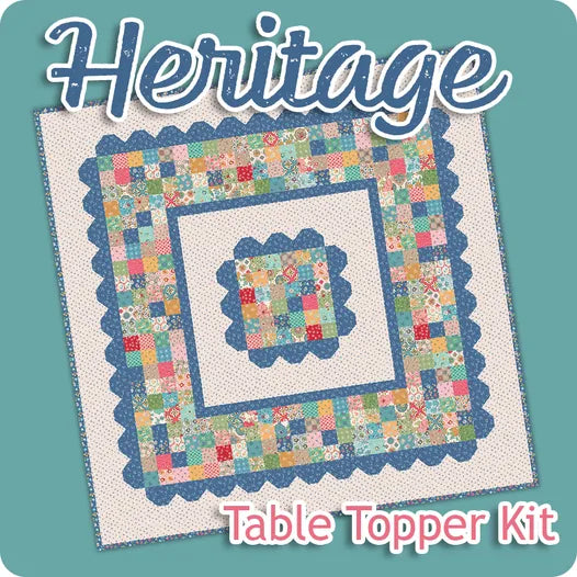 Heritage Table Topper Quilt Kit Featuring Mercantile by Lori Holt