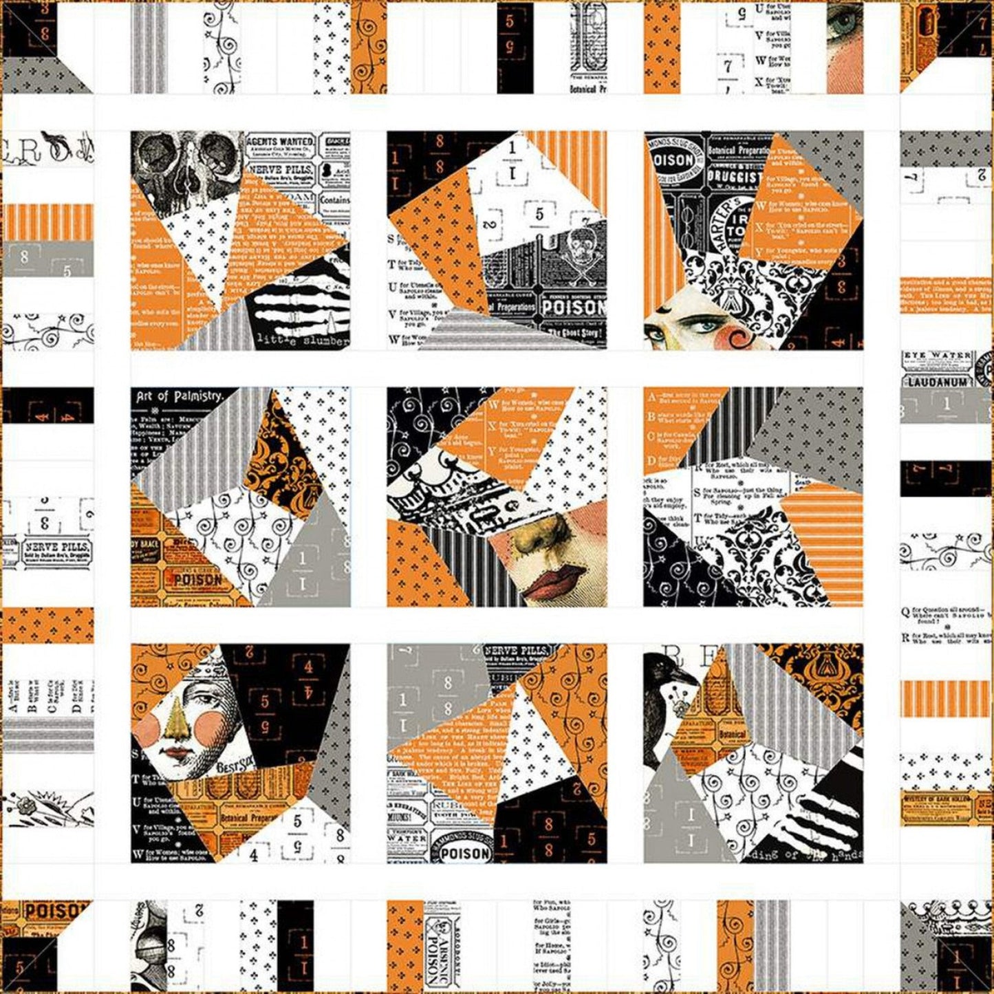 Crazy Coverlet Quilt, Queen of Ween