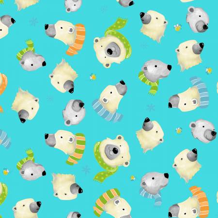 Turquoise Burr The Polar Bear Furry Faces Susy Bee