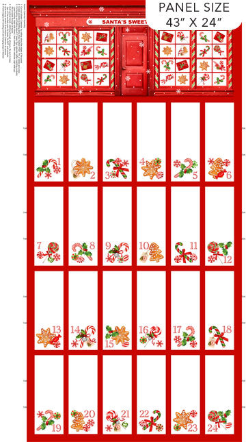 Peppermint Candy Advent Calendar Panel