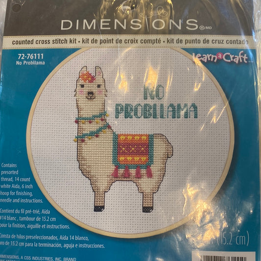 No Probllama Cross Stitch Kit