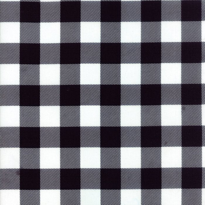 Moda Buffalo check black and white fabric by the yard