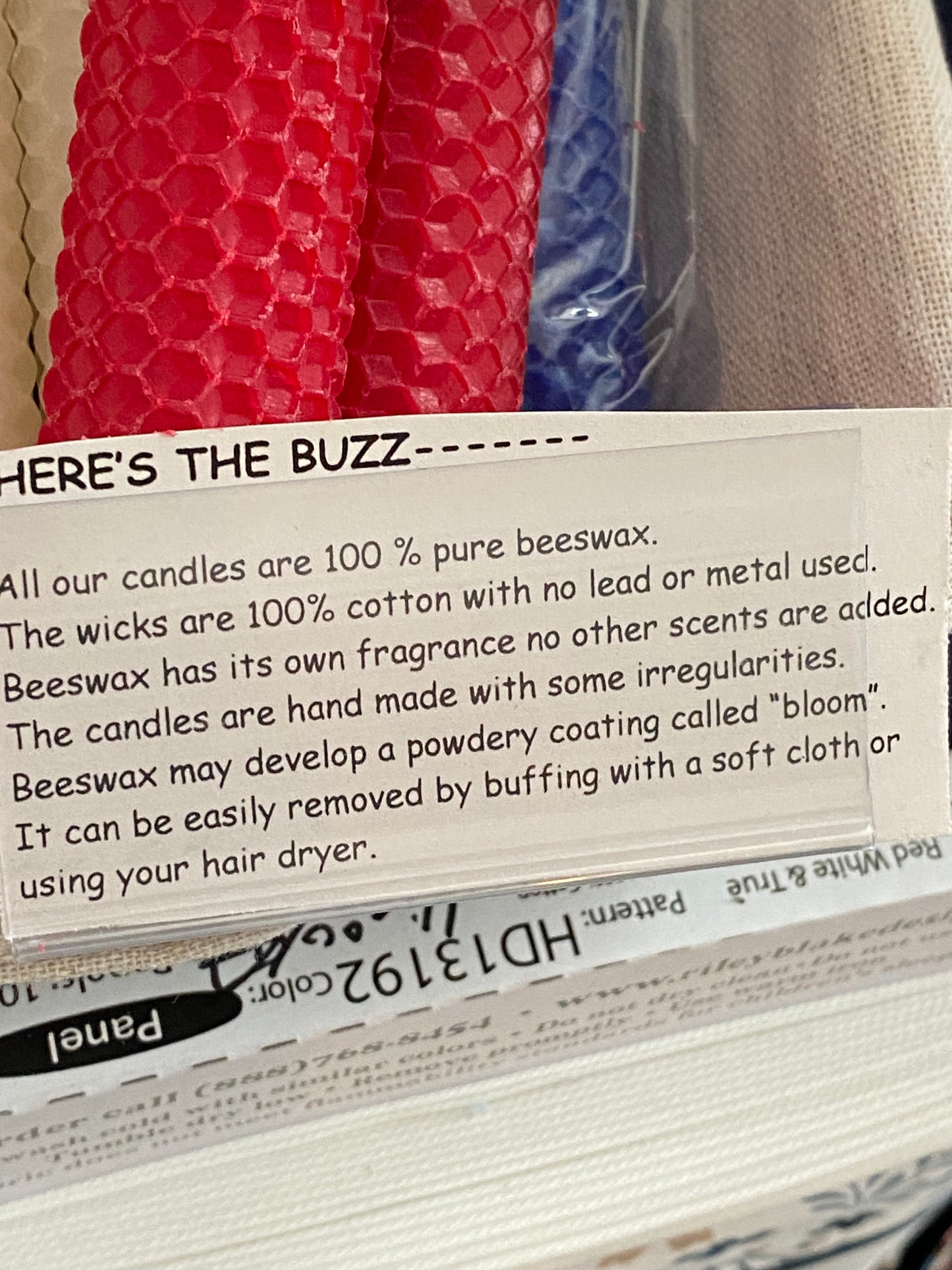 Locally Handmade 100% Pure Beeswax Candles