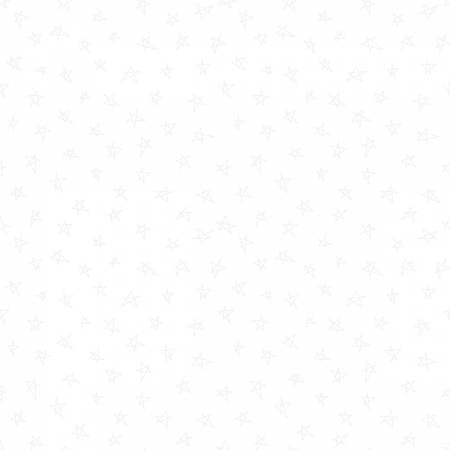 Stars tone on tone white