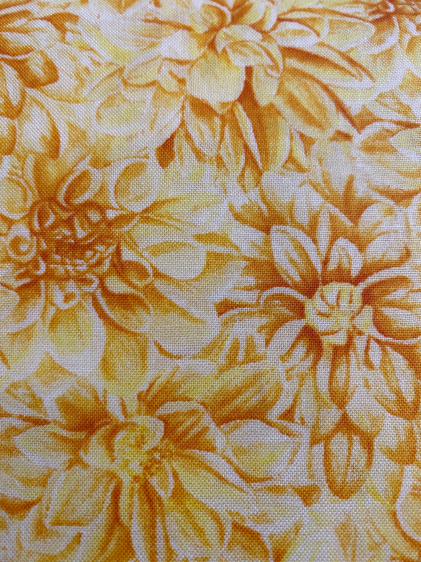 Northcott Morning Blossom yellow dahlia toss
