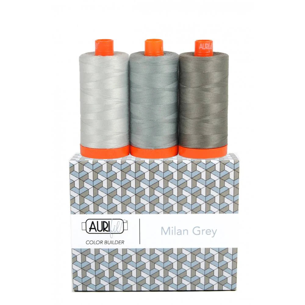 Aurifil, Color Builder 3pc Thread Set-Milan Grey