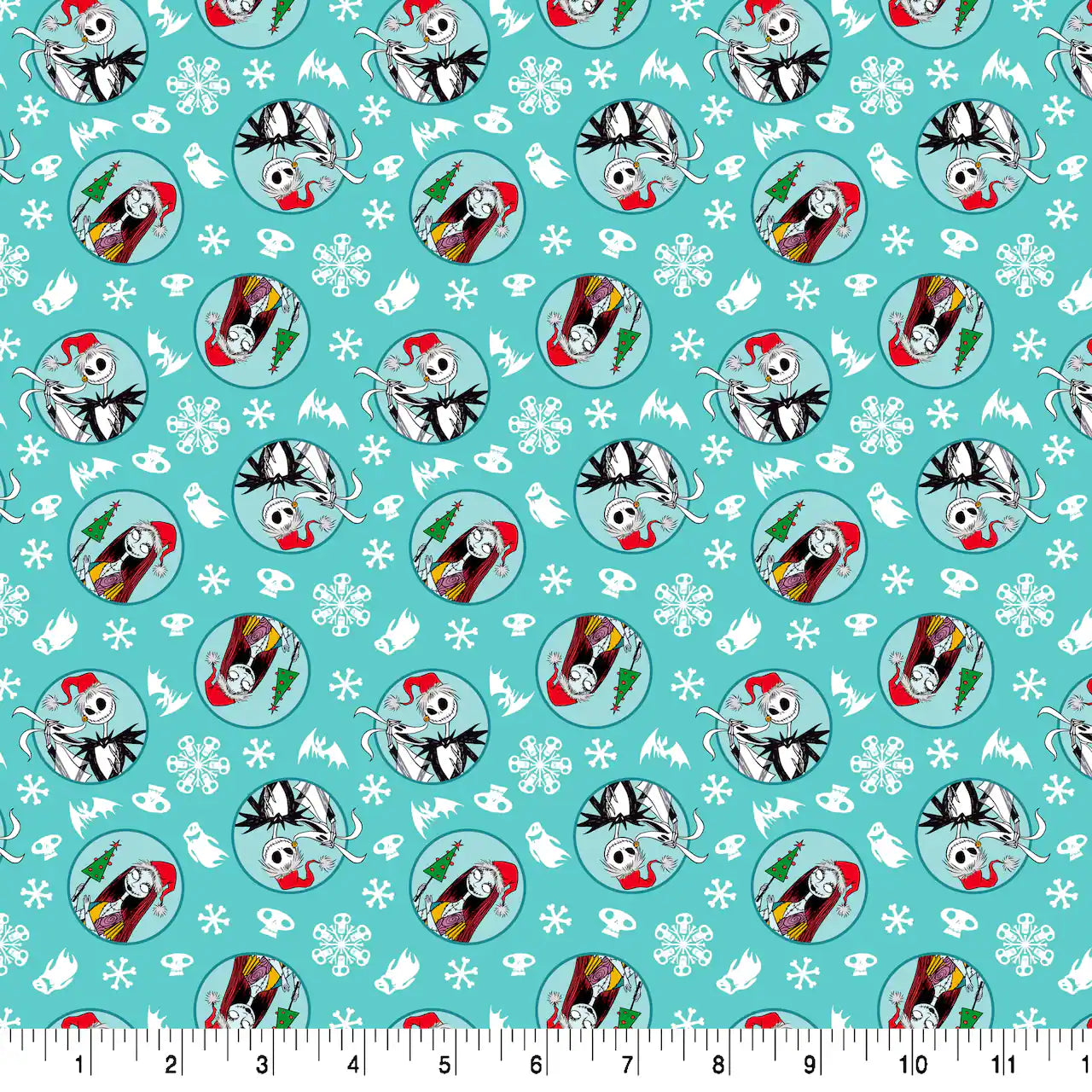 Nightmare Before Christmas Snowflake Cotton Fabric