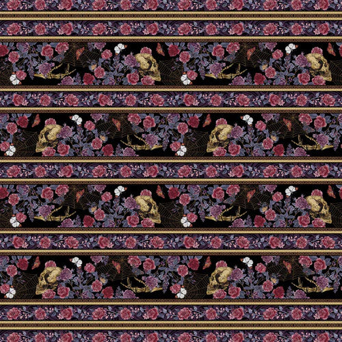 Bones Collection from Studio E, border stripe by the yard