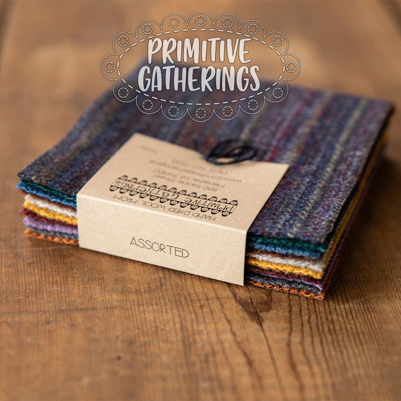 5" Assorted Wool Charms from Primitive Gatherings