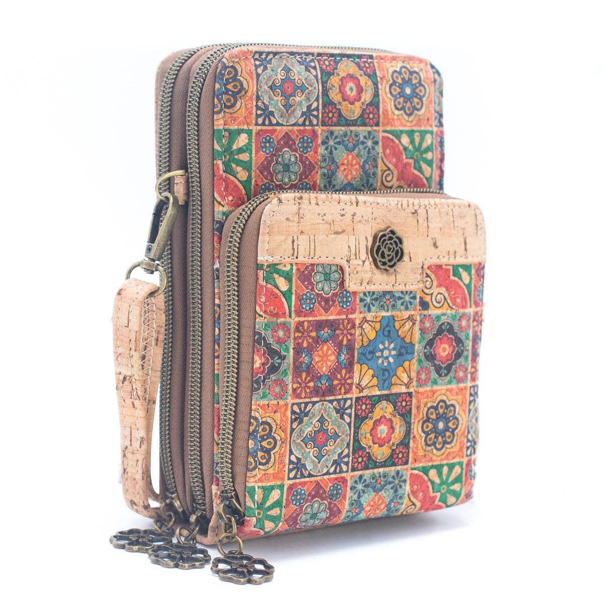 Cork Women's Printed Triple Layer Phone Pouch BAGF-039