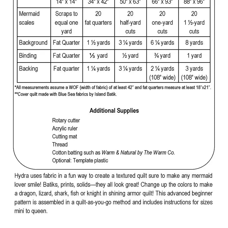 Hydra Quilt Pattern