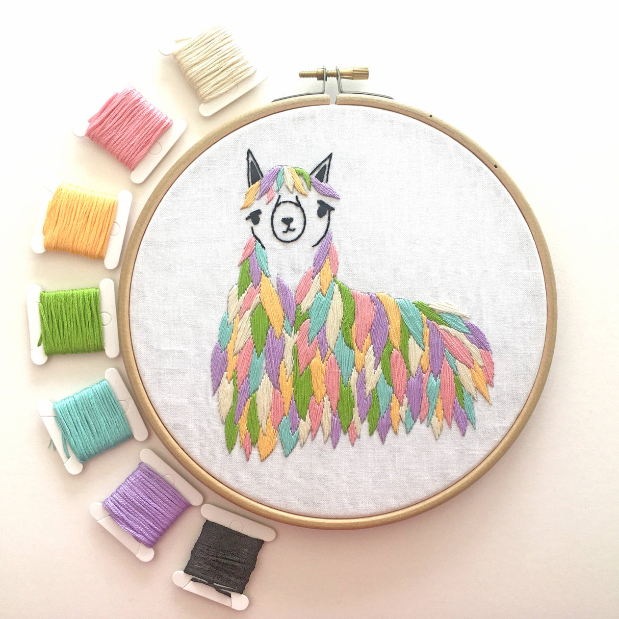 Llama Embroidery Kit