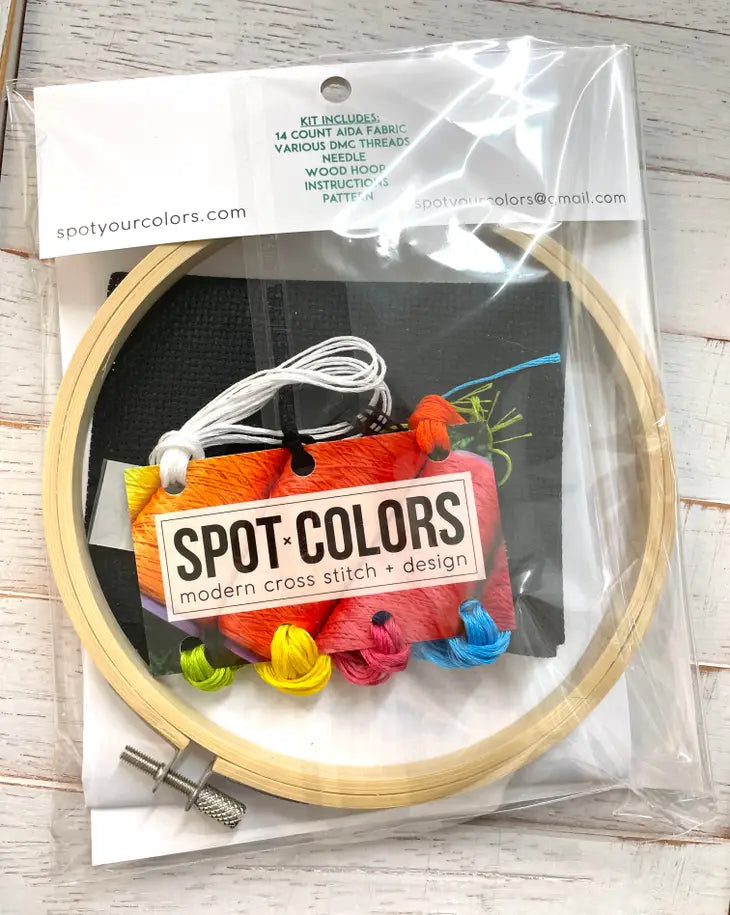 80's Sampler Counted Cross Stitch DIY KIT