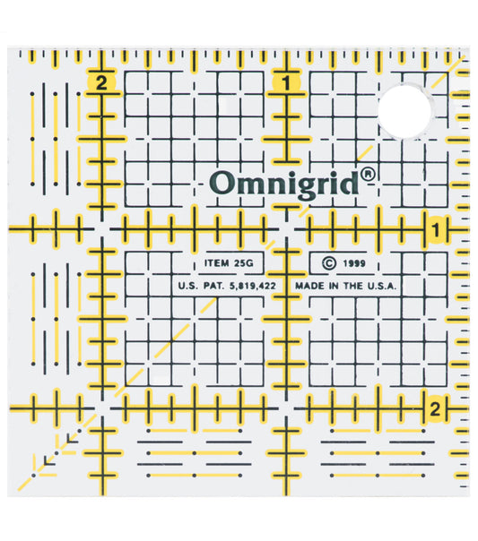 Omnigrid Square Grid Ruler, 2-1/2" x 2-1/2"