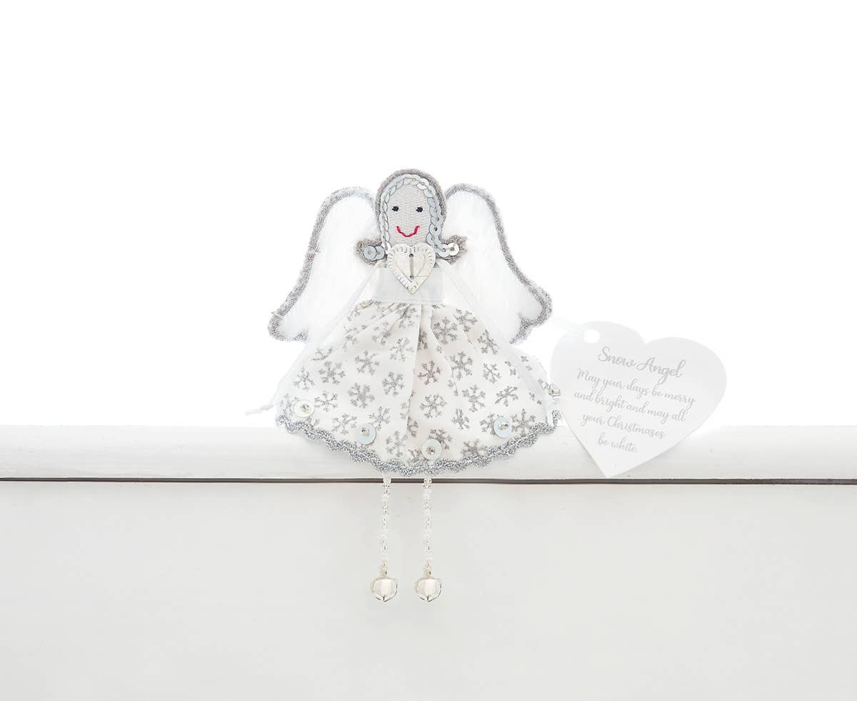 'Snow Angel' Shelf Sitter Fair Trade Christmas Decoration