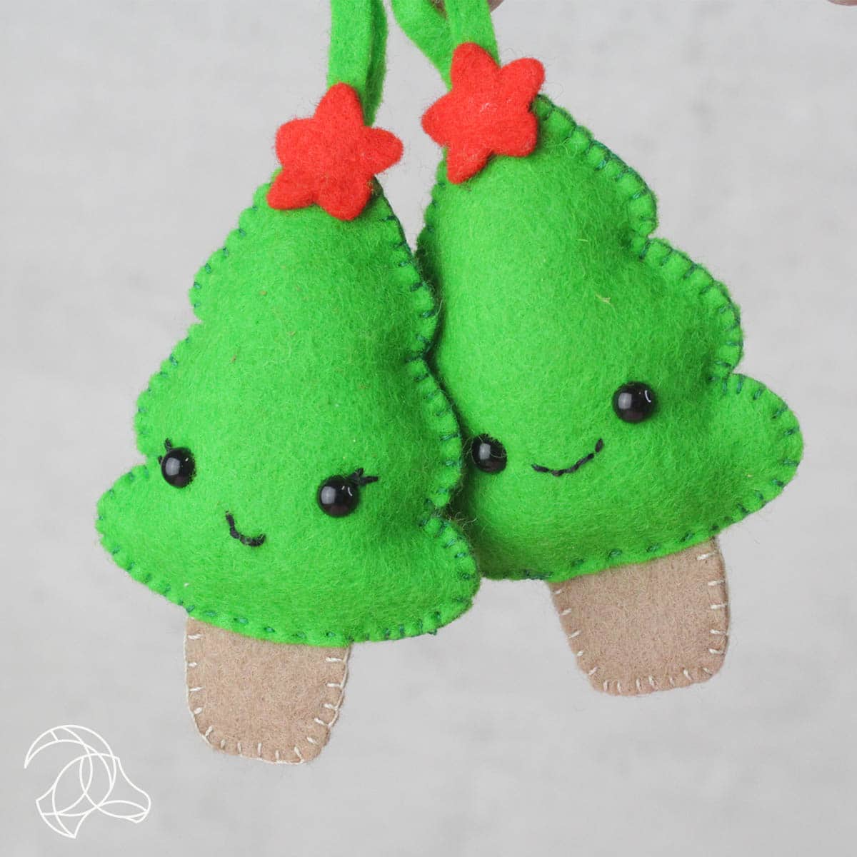 Diy Felt Pack - Christmas Tree Ornaments