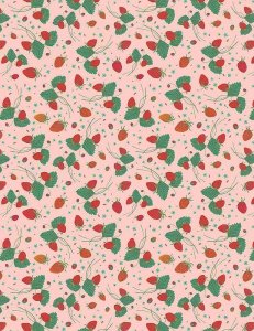 Country Cottage Strawberries Fabric by the Yard