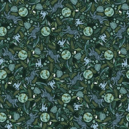 Dark Green Earth Day Mix by the yard