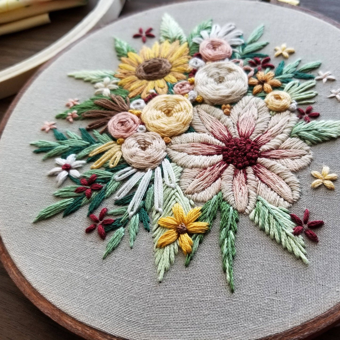 Floral Harvest Embroidery Kit