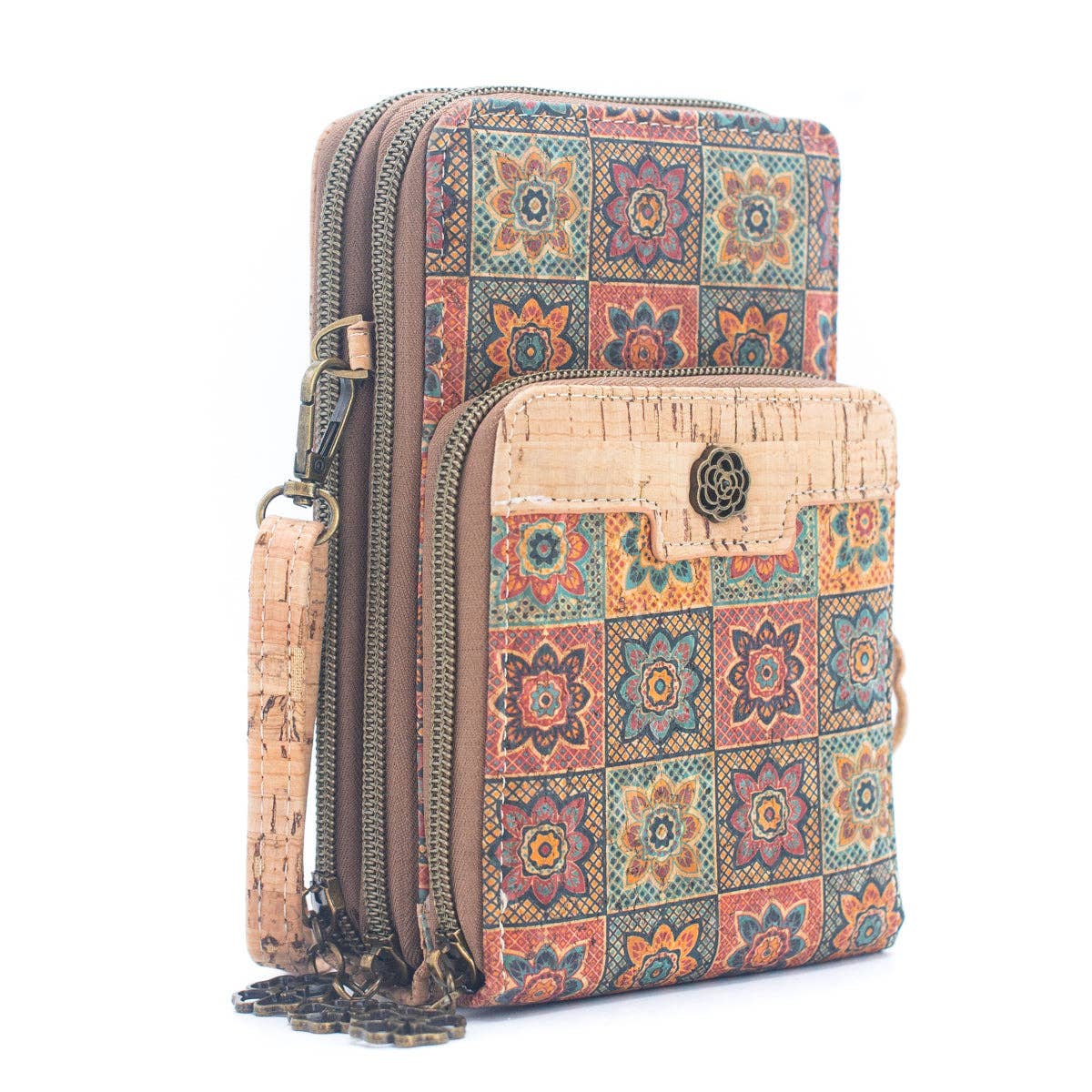 Cork Women's Printed Triple Layer Phone Pouch