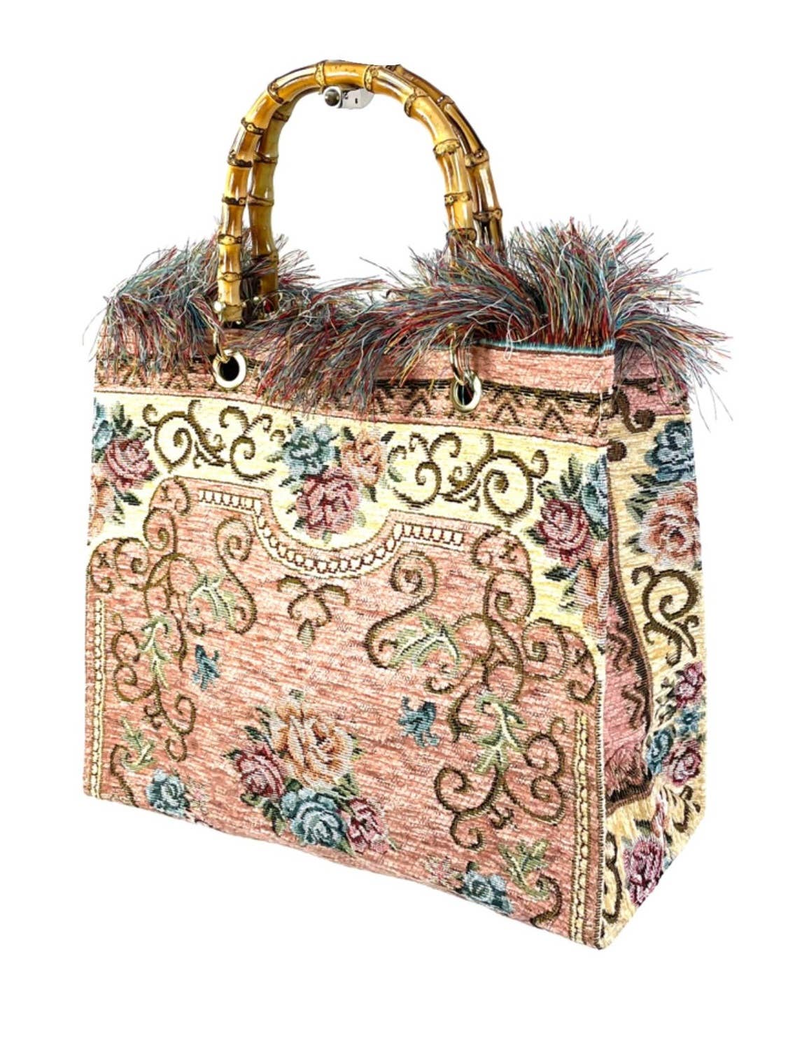 Bamboo Handle Rug Bag