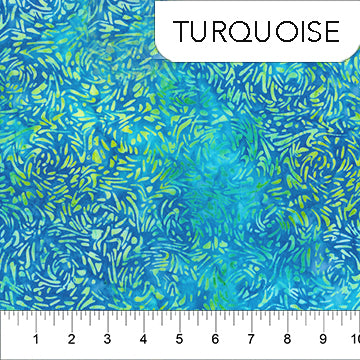Banyan Batiks BFF Tropical Blue/Turquoise Fabric by the Yard