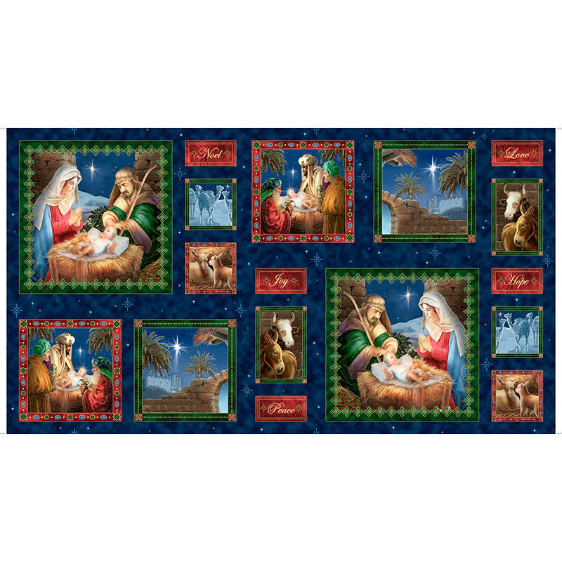 Born in Bethlehem - Nativity Patch Navy Panel