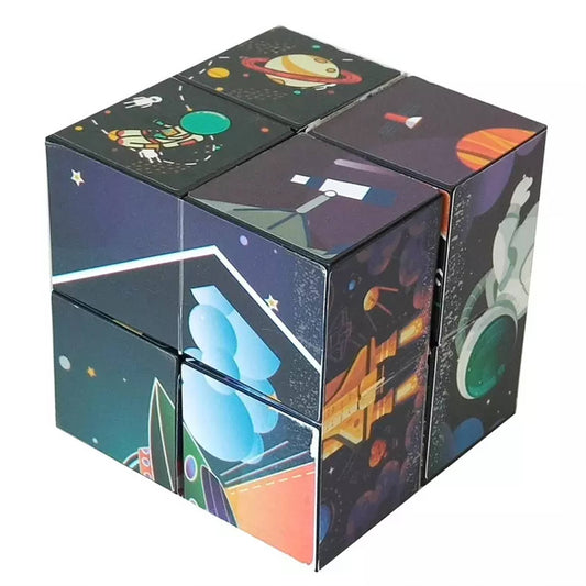 Space Themed Infinity Magic Cube Fidget Puzzle Toy For Kids