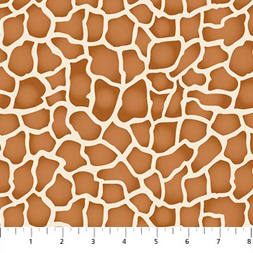 Baby Safari Giraffe print rust Fabric by the Yard