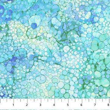 Whale Song by Northcott-Bliss Bubbles-Light Blue by the yard
